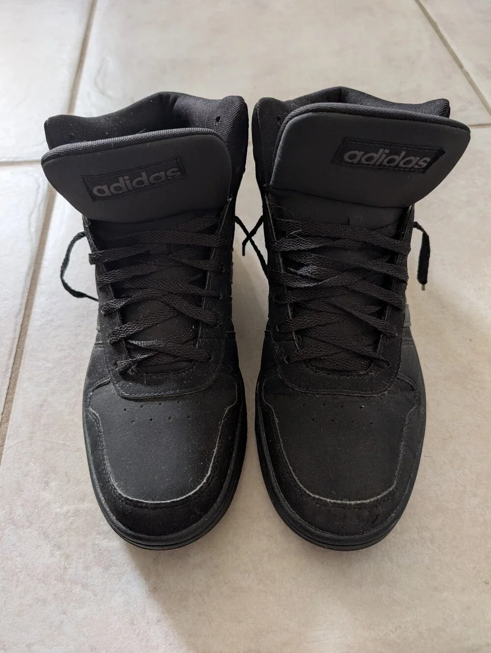 adidas Black High-Top Lace-Up Sneakers